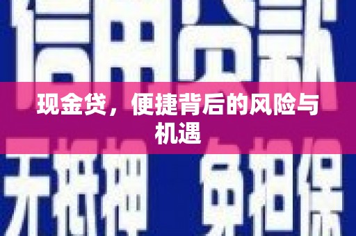 道里现金贷，便捷背后的风险与机遇