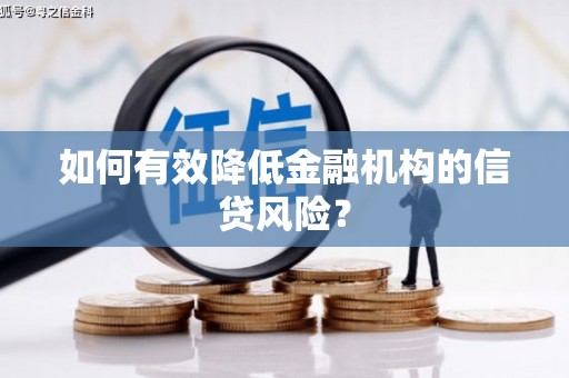 道里如何有效降低金融机构的信贷风险？