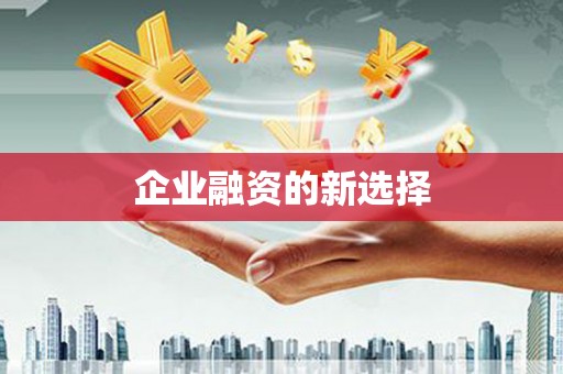 道里企业融资的新选择