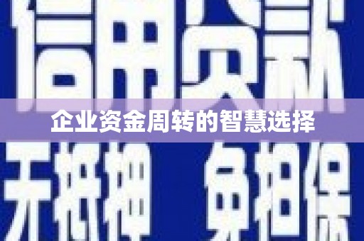 道里企业资金周转的智慧选择