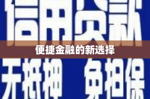 道里便捷金融的新选择