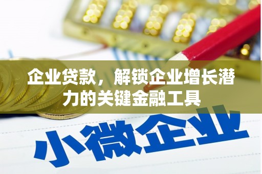 道里企业贷款，解锁企业增长潜力的关键金融工具