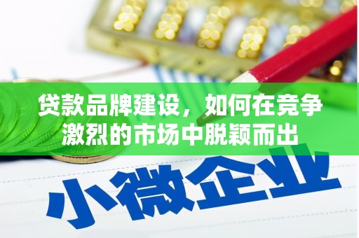 道里贷款品牌建设，如何在竞争激烈的市场中脱颖而出