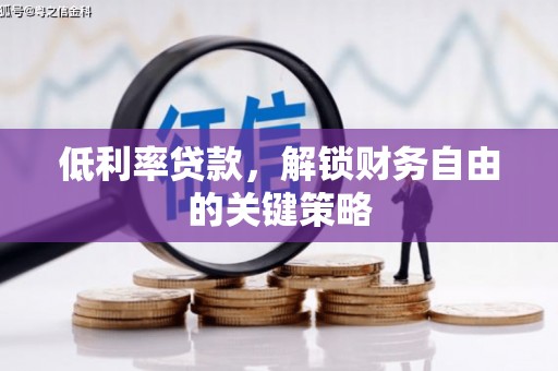 道里低利率贷款，解锁财务自由的关键策略