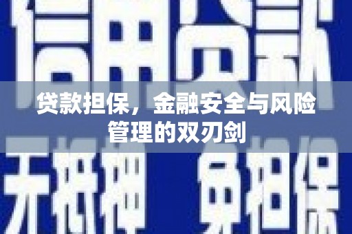道里贷款担保，金融安全与风险管理的双刃剑