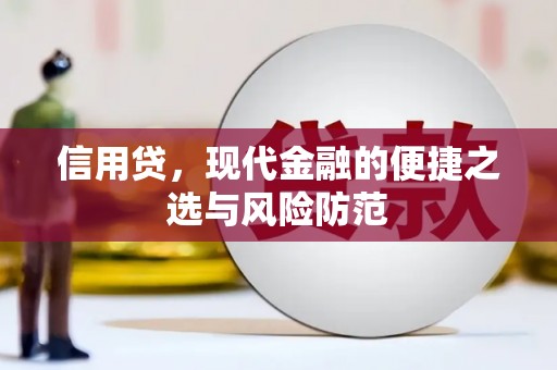 道里信用贷，现代金融的便捷之选与风险防范