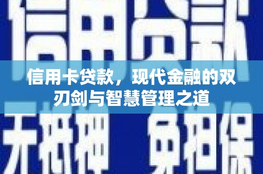 道里信用卡贷款，现代金融的双刃剑与智慧管理之道