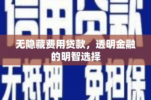 道里无隐藏费用贷款，透明金融的明智选择