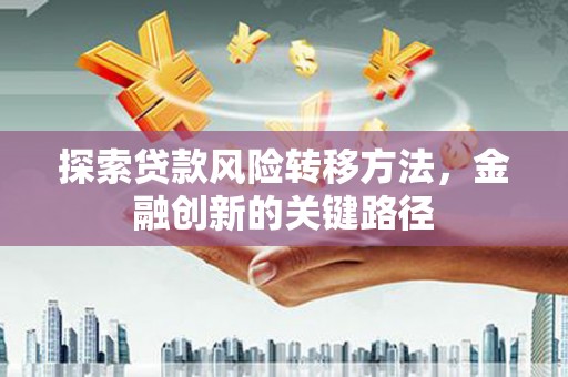 道里探索贷款风险转移方法，金融创新的关键路径