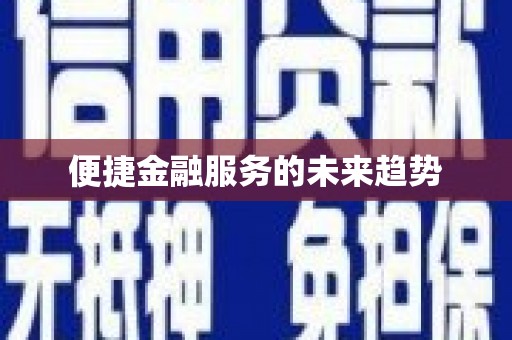 道里便捷金融服务的未来趋势