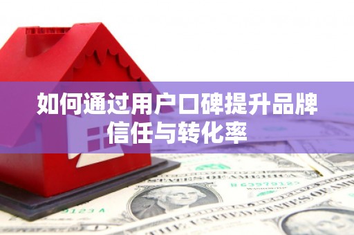 道里如何通过用户口碑提升品牌信任与转化率