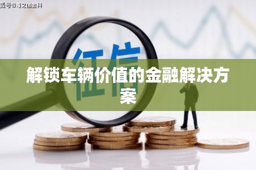 道里解锁车辆价值的金融解决方案