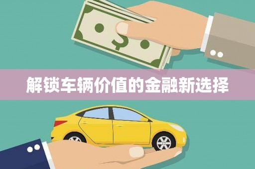 道里解锁车辆价值的金融新选择