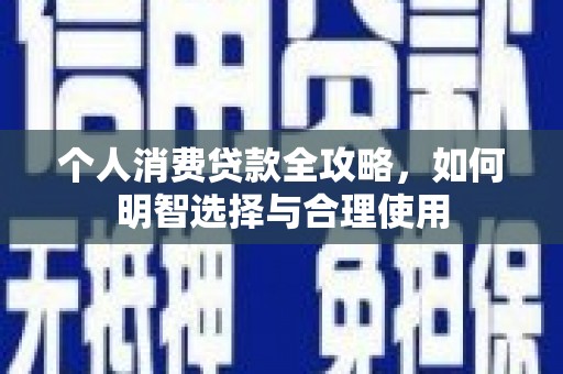 道里个人消费贷款全攻略，如何明智选择与合理使用
